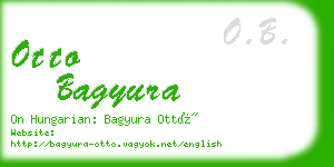 otto bagyura business card